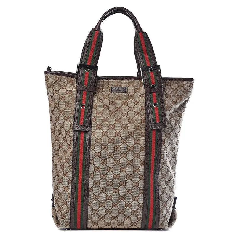 Gucci Web Tote Bag GG Canvas (Pre-Owned) - One Size sold by Zulily