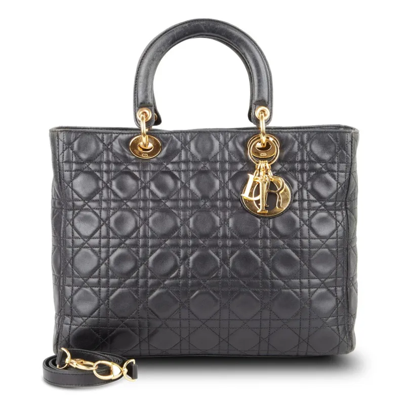 Dior Lady Dior GHW Large Cannage (Pre-Owned) sold by Zulily