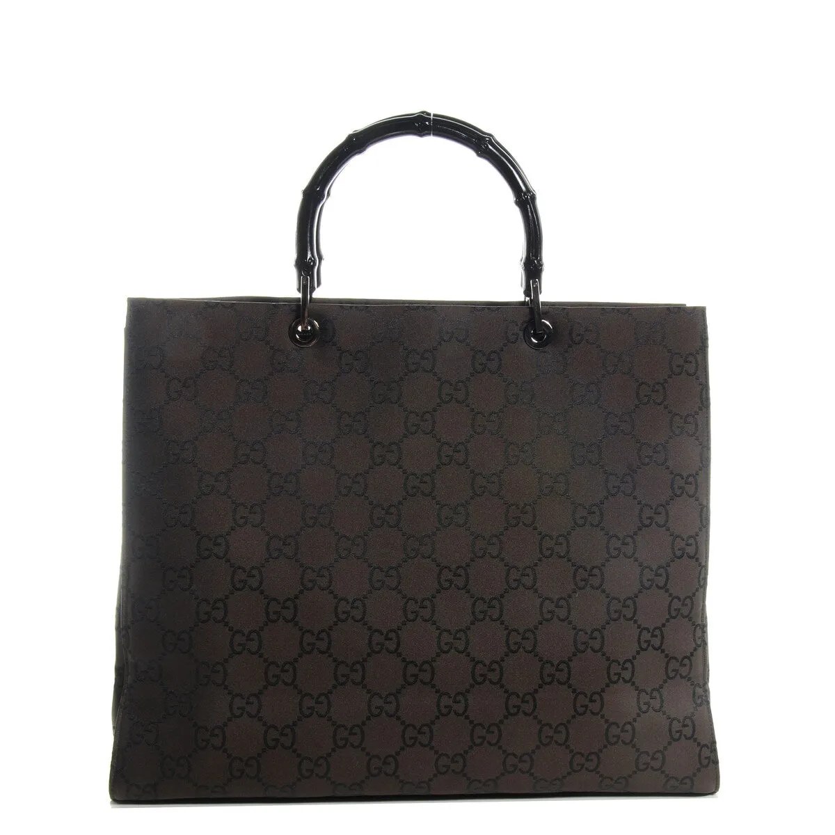 Gucci Bamboo Tote Bag GG Nylon (Pre-Owned) - One Size sold by Zulily