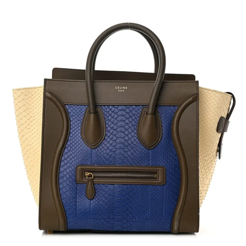 Celine Python Tri-Color Mini Luggage (Pre-Owned) - One Size sold by Zulily