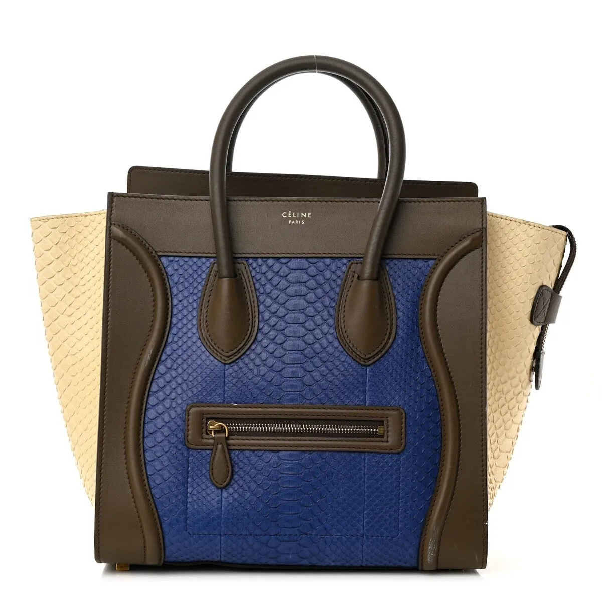 Celine Python Tri-Color Mini Luggage (Pre-Owned) - One Size sold by Zulily
