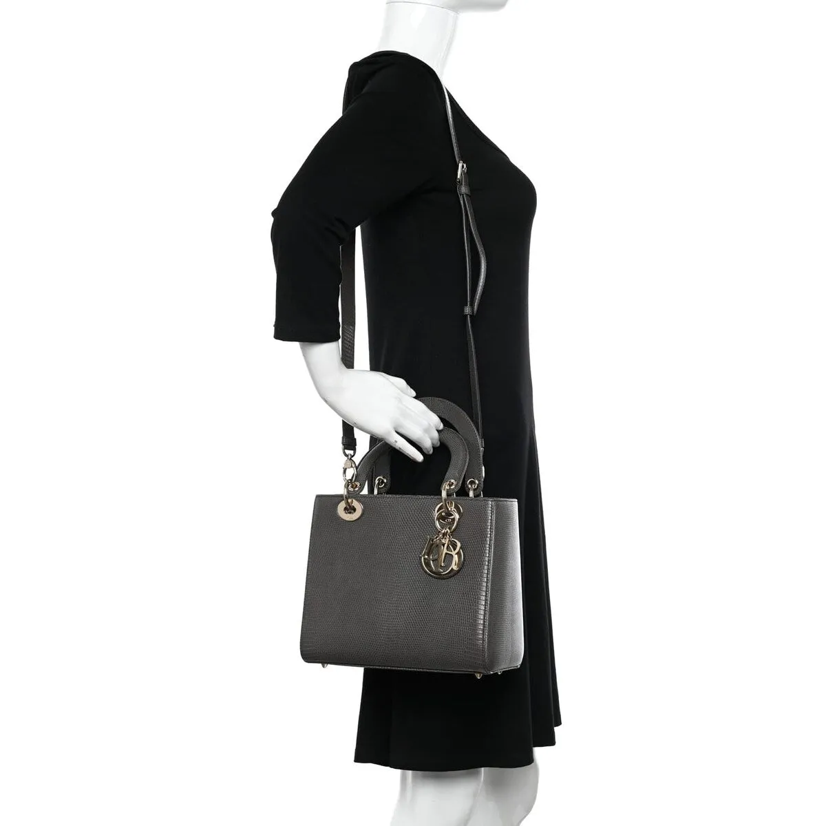 Dior Lizard Medium Lady Dior Grey (Pre-Owned) sold by Zulily product image thumbnail 2