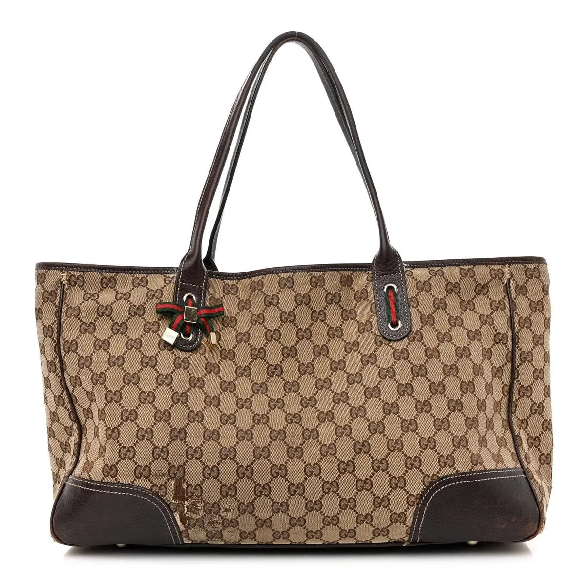 Gucci Monogram Large Princy Tote Dark Brown (Pre-Owned) sold by Zulily