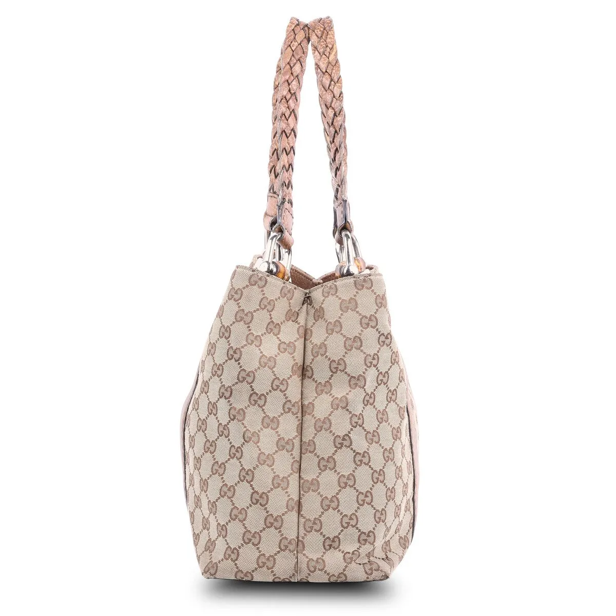 Gucci Braided Handle Tote Bag GG Canvas (Pre-Owned) - One Size sold by Zulily product image thumbnail 2