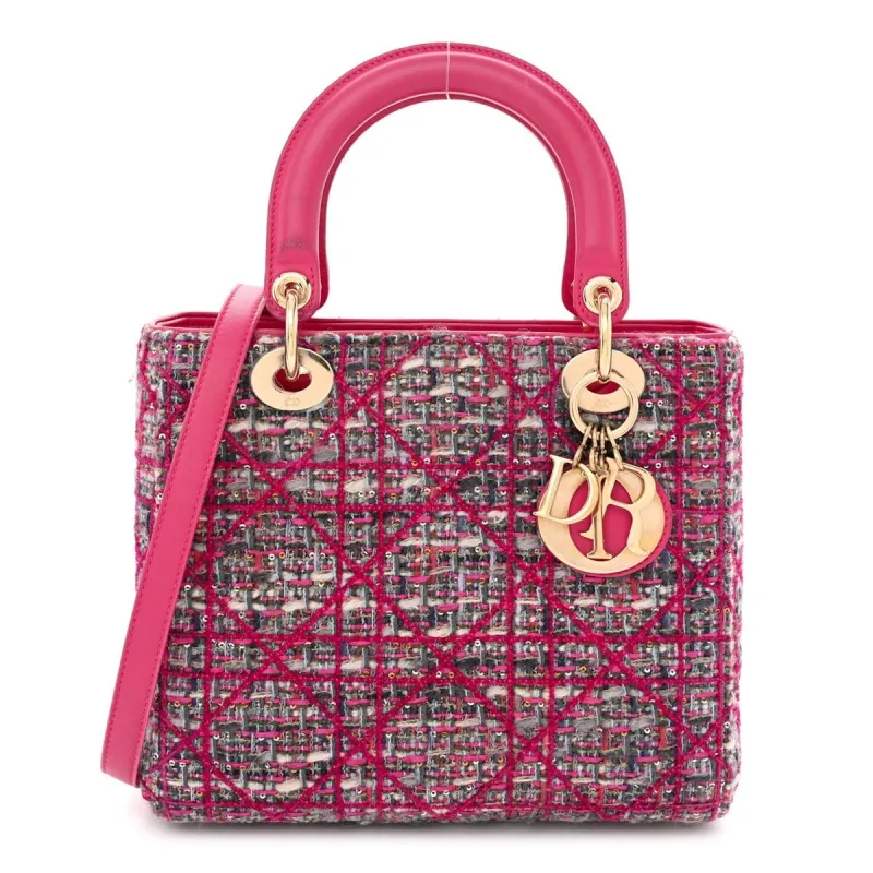 Dior Lady Dior Tweed (Pre-Owned) - Medium sold by Zulily