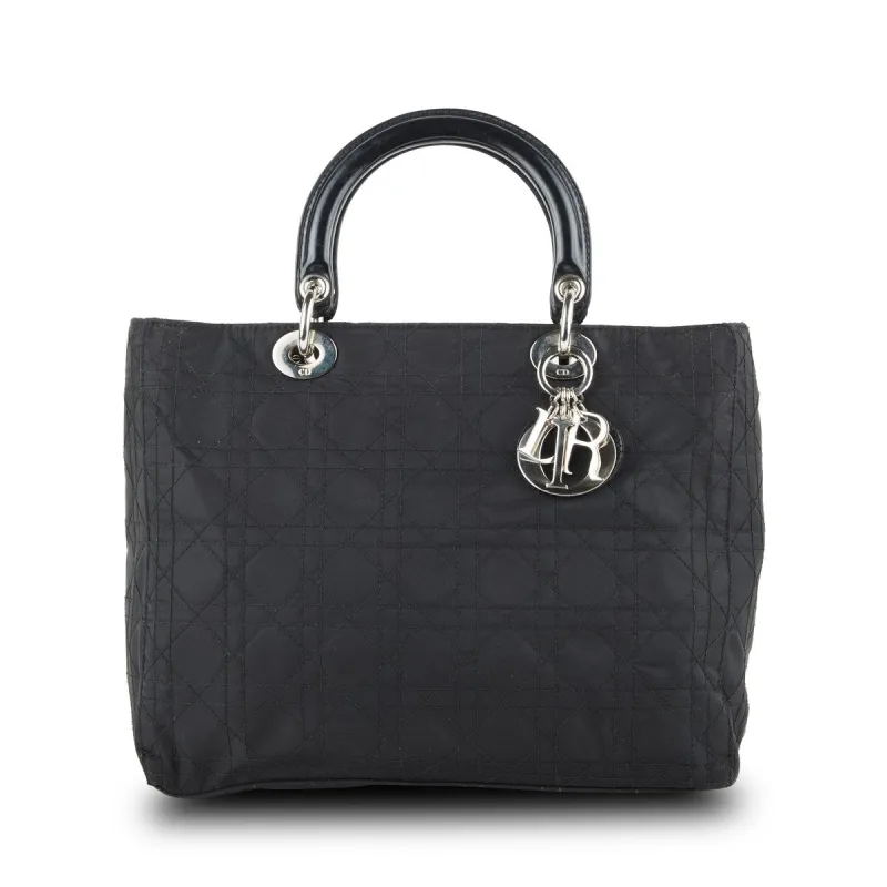 Dior Lady Dior Nylon SHW Large Cannage (Pre-Owned) sold by Zulily