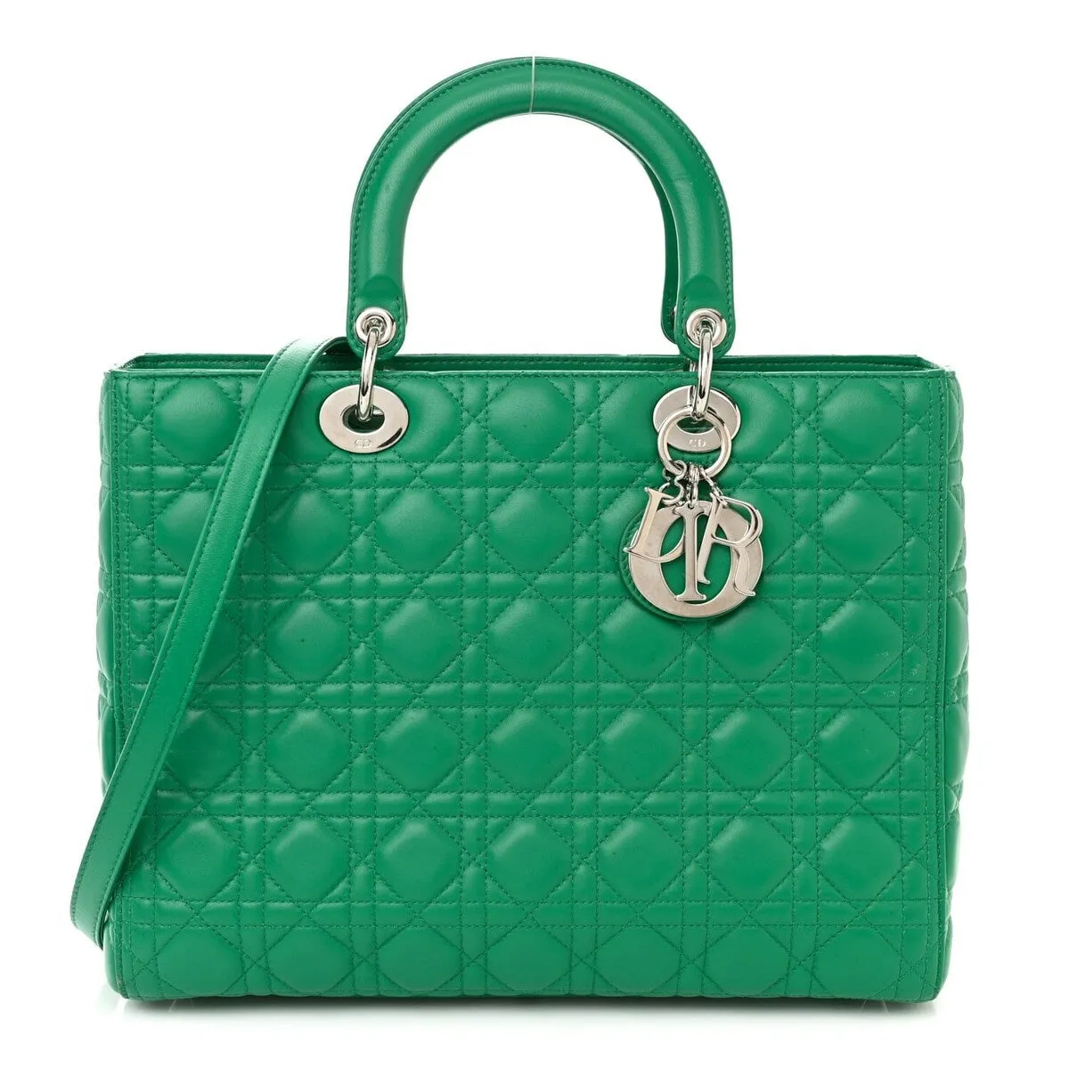 Dior Lady Dior Silver Hardware Cannage (Pre-Owned) - Large sold by Zulily