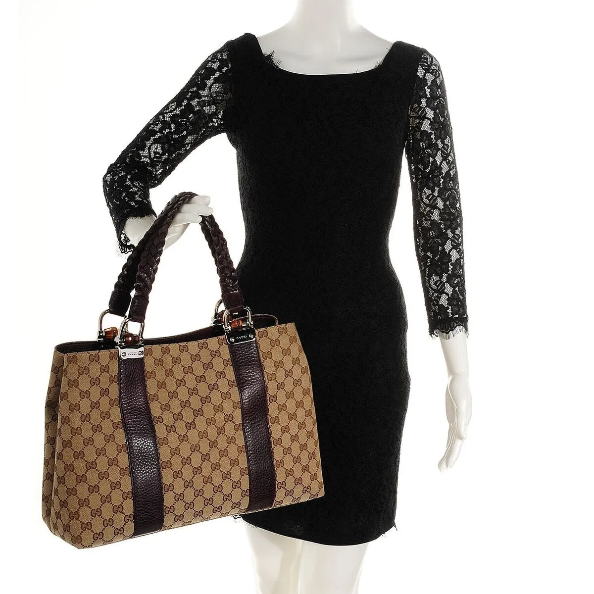 Gucci Bamboo Tote Bag 232947 GG Canvas (Pre-Owned) - One Size sold by Zulily product image thumbnail 2