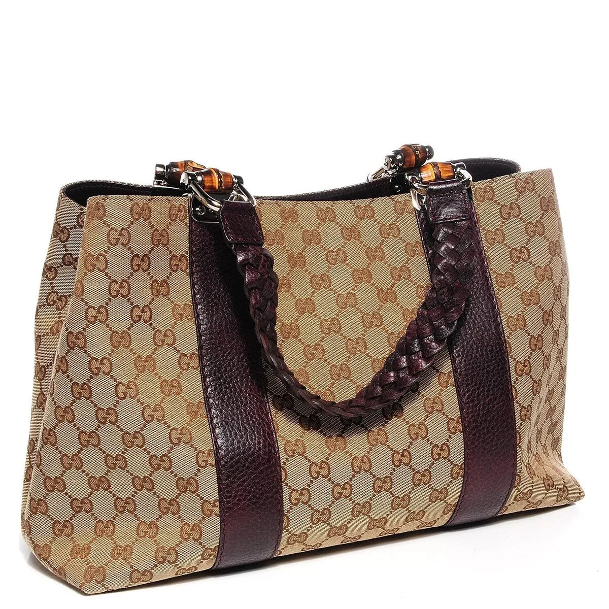 Gucci Bamboo Tote Bag 232947 GG Canvas (Pre-Owned) - One Size sold by Zulily product image thumbnail 3