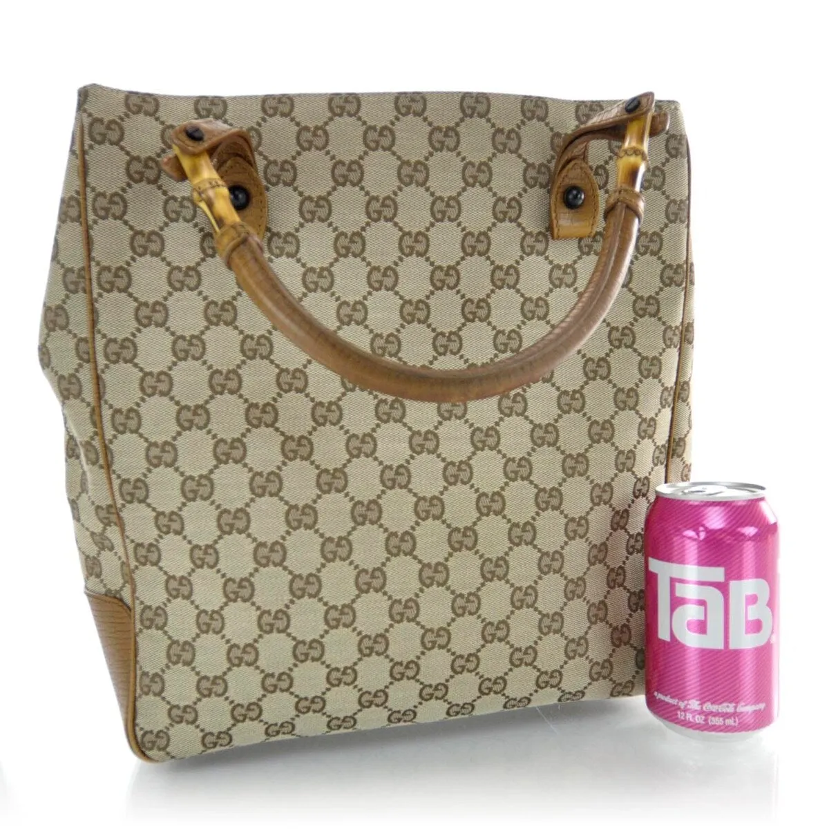 Gucci Bamboo Tote Bag GG Canvas (Pre-Owned) - One Size sold by Zulily product image thumbnail 3