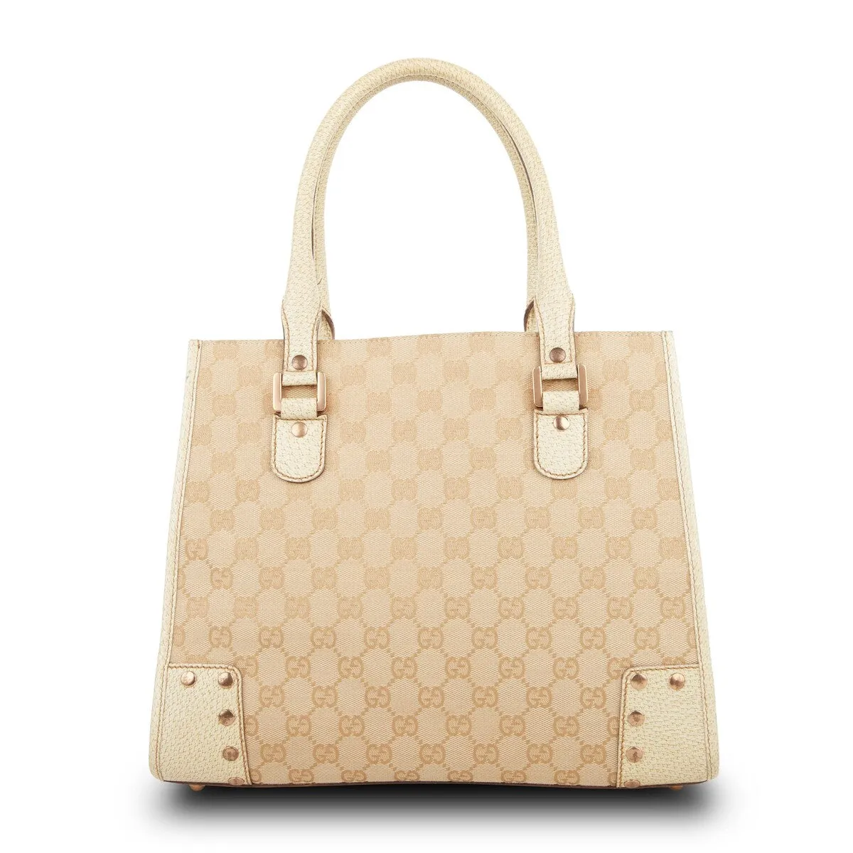 Gucci Studded Tote Bag GG Canvas (Pre-Owned) - One Size sold by Zulily