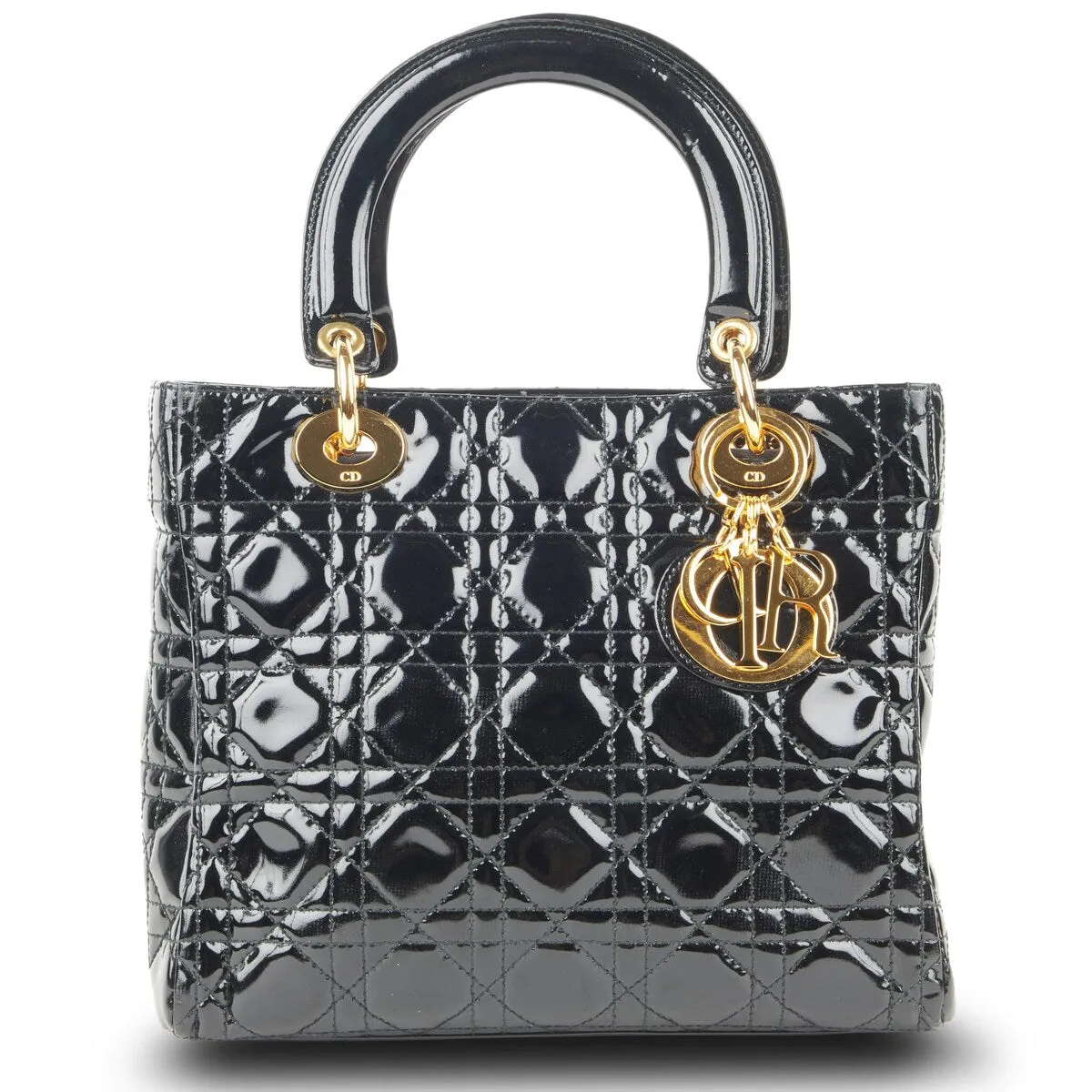 Dior Lady Dior GHW No Strap Large Cannage (Pre-Owned) - Medium sold by Zulily