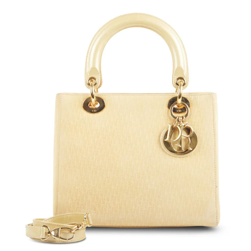 Dior Suede Lady Dior GHW Medium Trotter (Pre-Owned) sold by Zulily