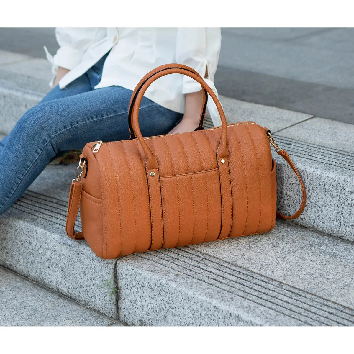Mkfcollection Luana Weekender Bag Vegan Leather Designer Handbag sold by Zulily product image thumbnail 2
