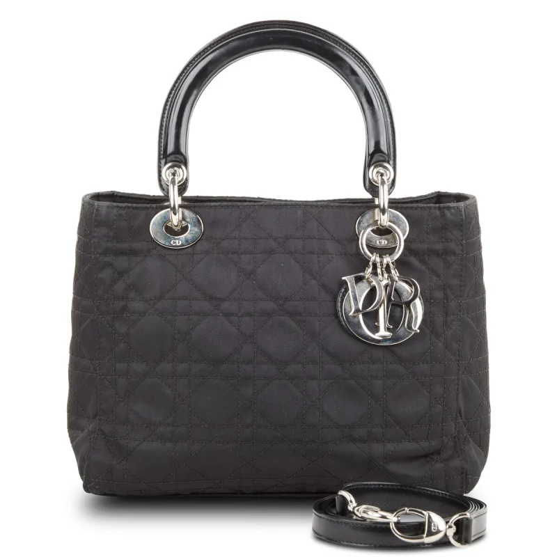 Dior Lady Dior Nylon SHW Small Cannage (Pre-Owned) - Medium sold by Zulily