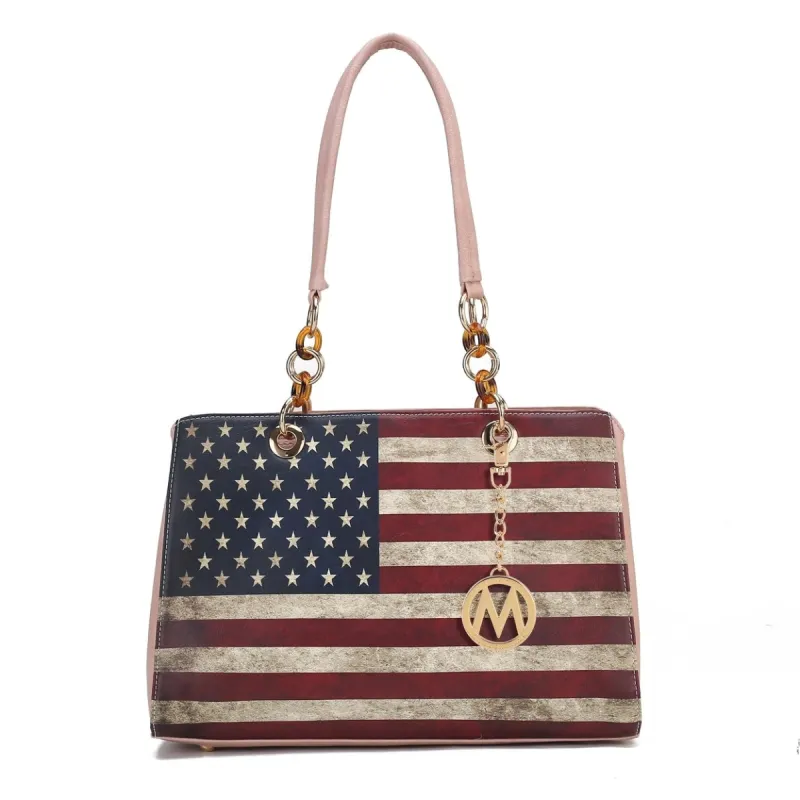 Mkfcollection Nevaeh Shoulder Bag Vegan Leather Designer Handbag sold by Zulily