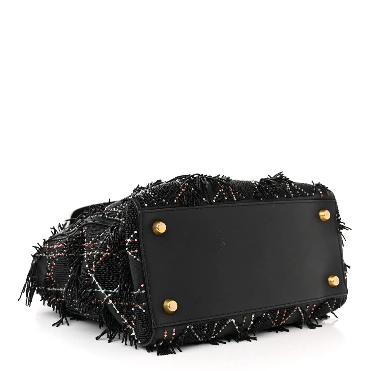 Dior Lambskin Beaded Fringe Medium Lady Dior Black Multicolor (Pre-Owned) - One Size sold by Zulily product image thumbnail 4