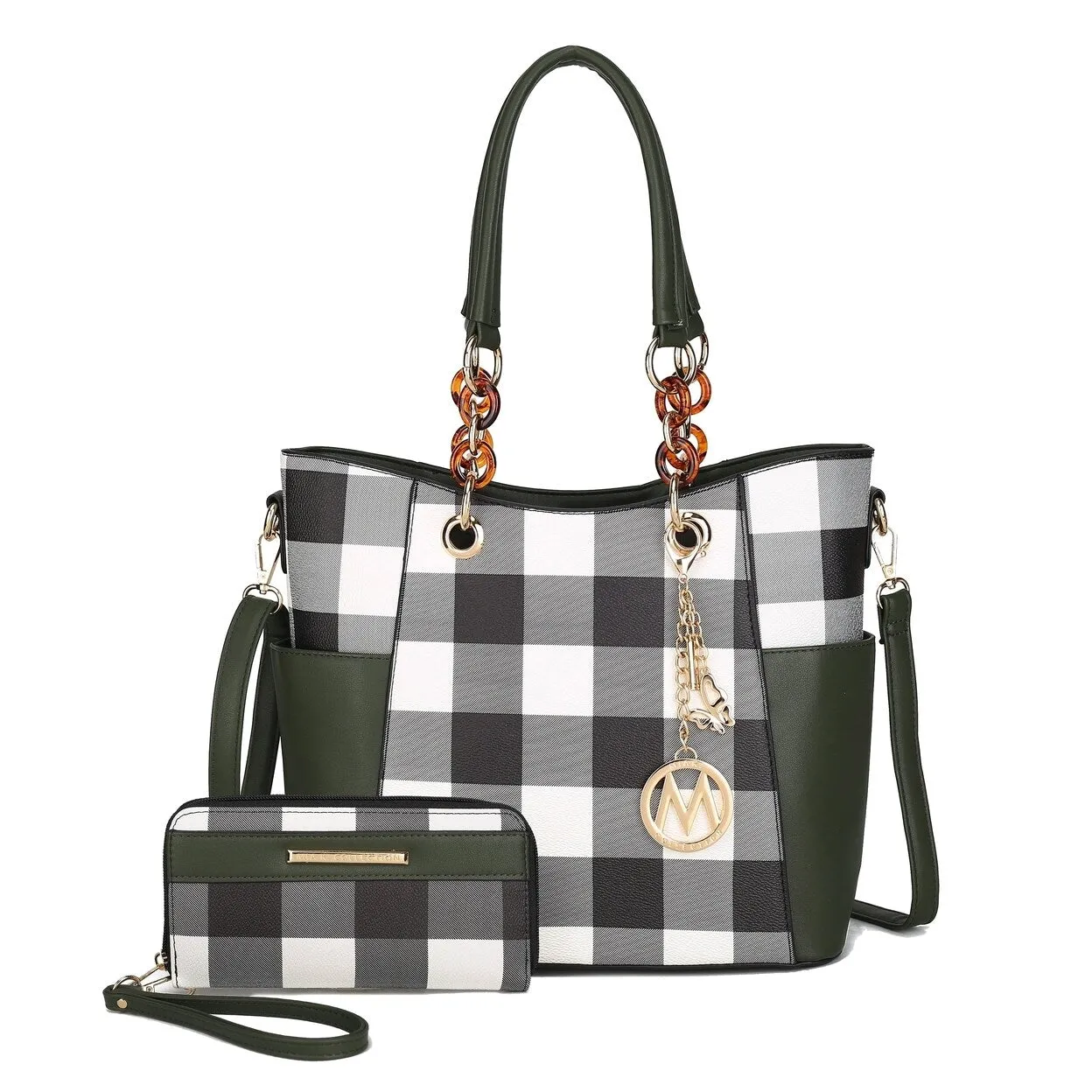 Mkfcollection Paloma Shoulder Bag And Wallet Set Vegan Leather Designer Handbag sold by Zulily product image thumbnail 4