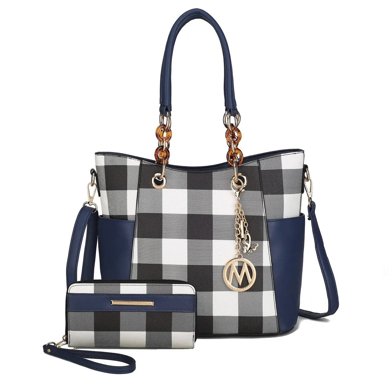 Mkfcollection Paloma Shoulder Bag And Wallet Set Vegan Leather Designer Handbag sold by Zulily product image thumbnail 3