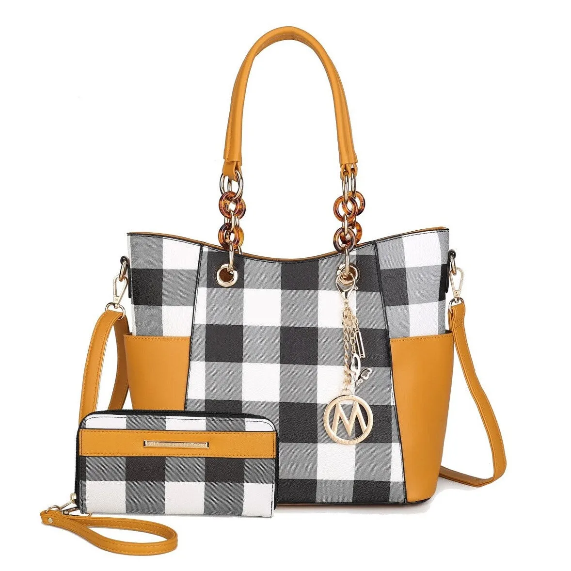 Mkfcollection Paloma Shoulder Bag And Wallet Set Vegan Leather Designer Handbag sold by Zulily product image thumbnail 2