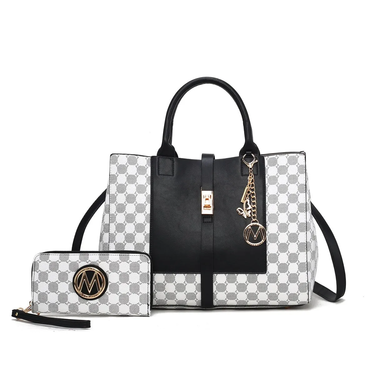 Mkfcollection Yuliana Ii Shoulder Bag And Wallet Set Vegan Leather Designer sold by Zulily