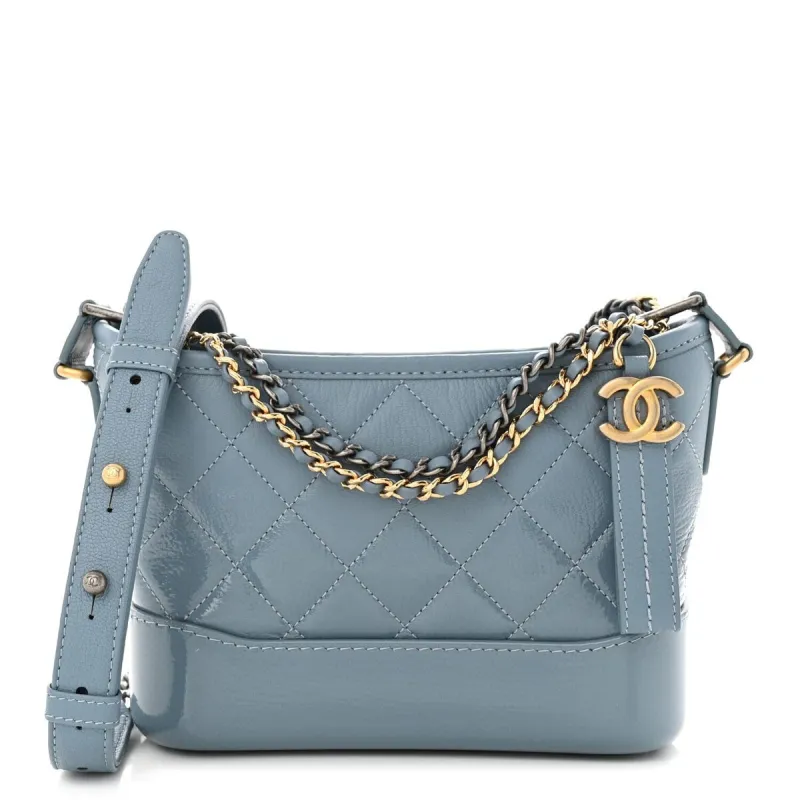 Chanel Aged Calfskin Quilted Small Gabrielle Hobo Beige Black (Pre-Owned) sold by Zulily