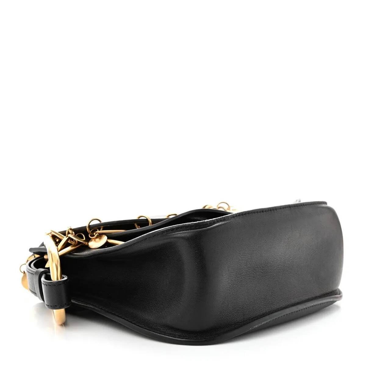 Chloe Calfskin Small Charm Hudson Shoulder Bag Black (Pre-Owned) - One Size sold by Zulily product image thumbnail 4