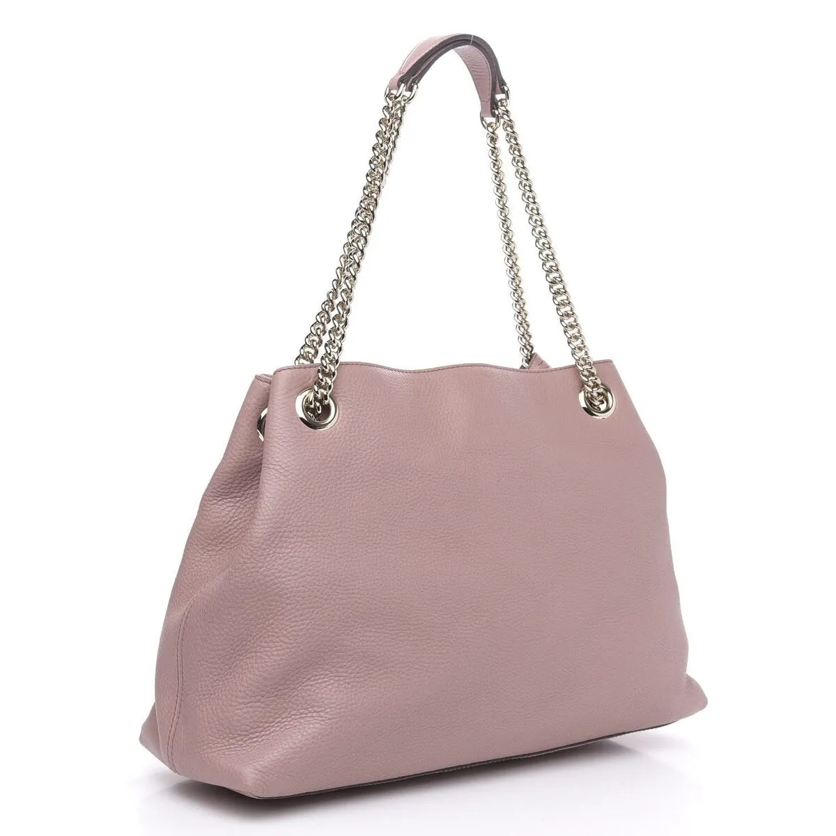 Gucci Pebbled Calfskin Medium Soho Chain Shoulder Bag Off White (Pre-Owned) - One Size sold by Zulily product image thumbnail 3