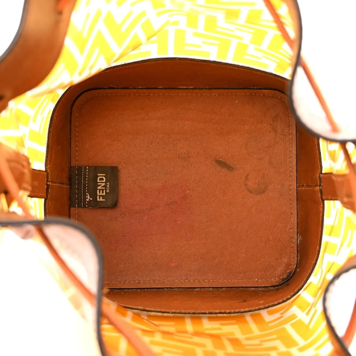 Fendi TPU FF Vitello Aura F is Fendi Grande Mon Tresor Bucket Bag Aranciata Cuoio ( - One Size sold by Zulily product image thumbnail 5
