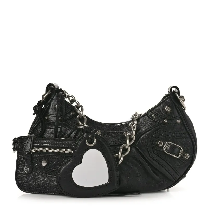 Balenciaga Agneau Arena Le Cagole Chain Shoulder Bag XS Black (Pre-Owned) - Extra Small sold by Zulily