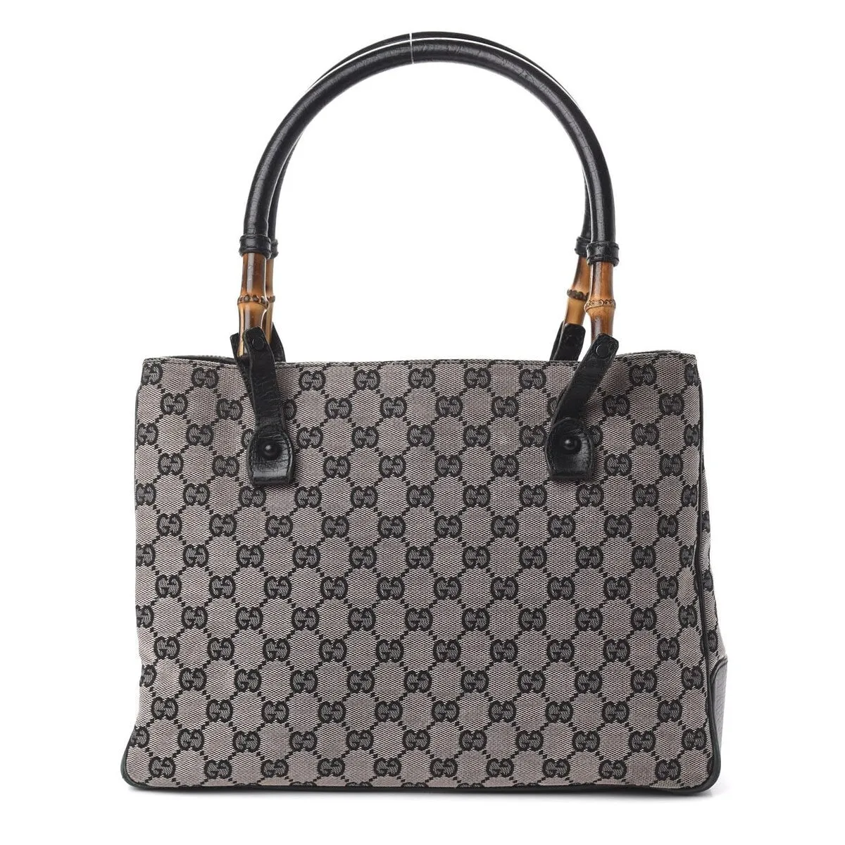Gucci Bamboo Tote Bag GG Canvas (Pre-Owned) - One Size sold by Zulily