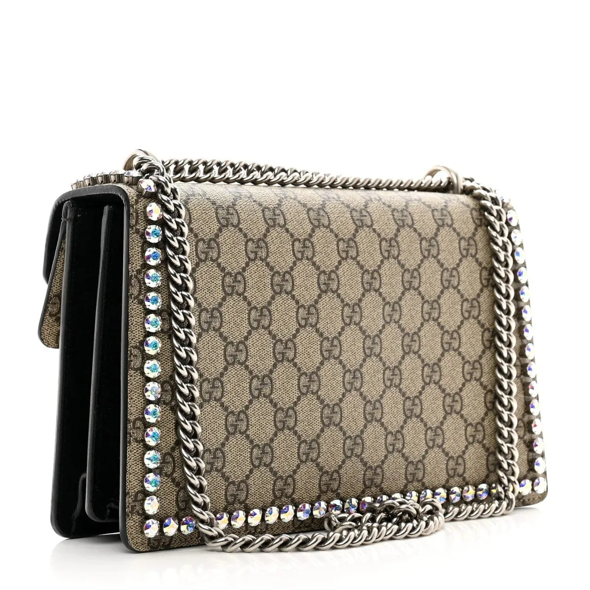 Gucci GG Supreme Monogram Crystal Small Dionysus Shoulder Bag Black (Pre-Owned) sold by Zulily product image thumbnail 3