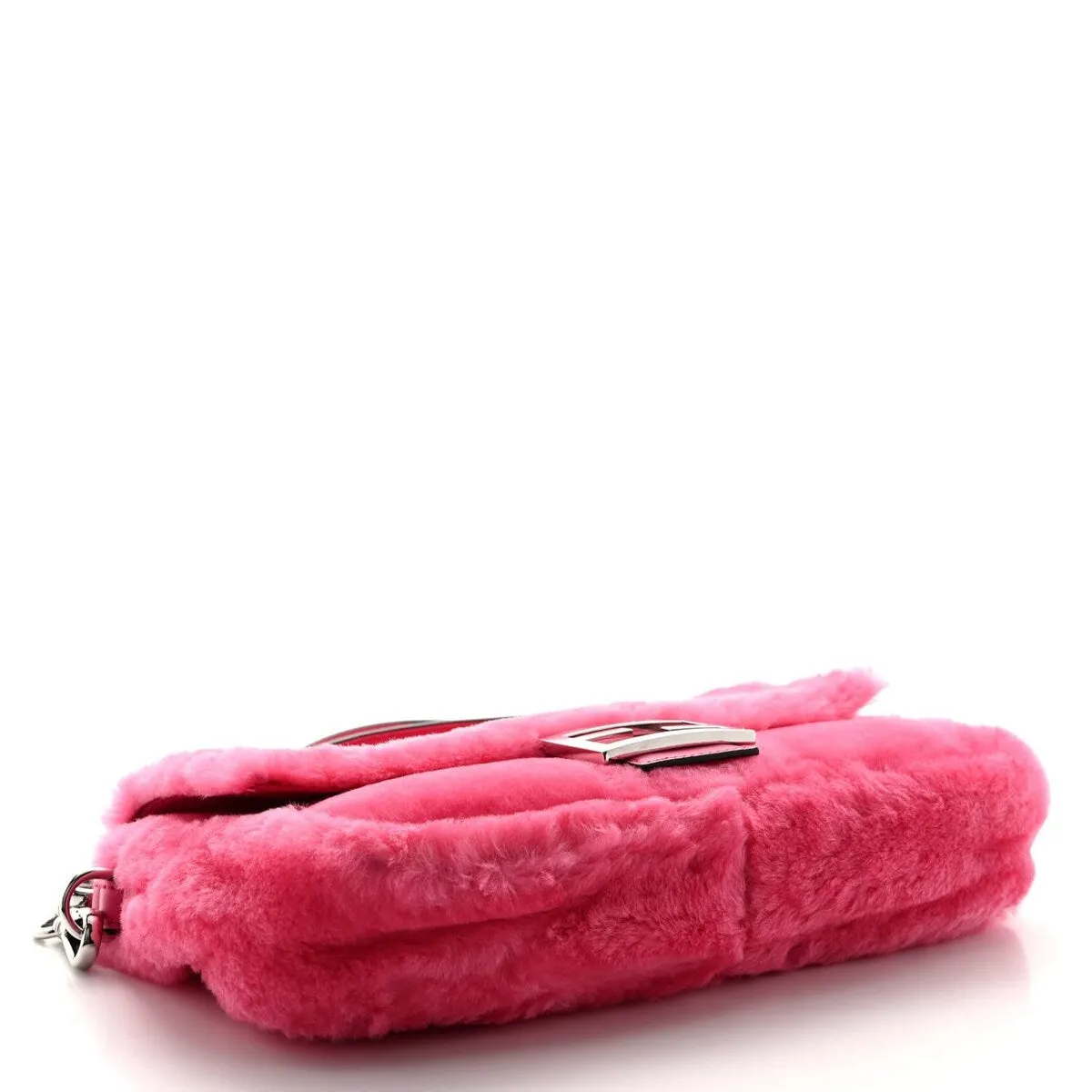 Fendi Shearling Shiny Nappa Baguette Rosa Fluo (Pre-Owned) - One Size sold by Zulily product image thumbnail 4