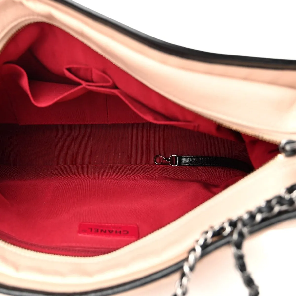 Chanel Aged Calfskin Quilted Large Gabrielle Hobo Beige Black (Pre-Owned) sold by Zulily product image thumbnail 5