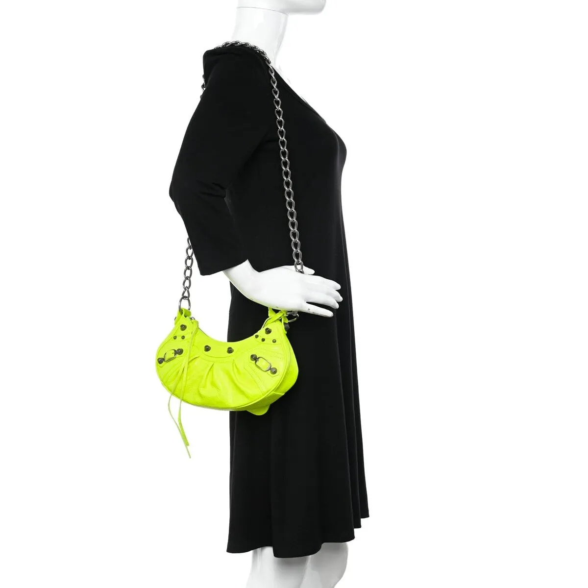 Balenciaga Agneau Arena Le Cagole Chain Shoulder Bag XS Black (Pre-Owned) - Extra Small sold by Zulily product image thumbnail 2