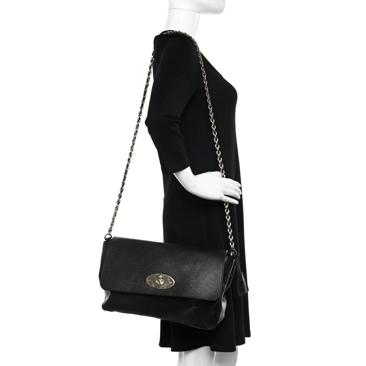 Mulberry Small Classic Grain Calfskin Medium Lily Black (Pre-Owned) sold by Zulily product image thumbnail 2