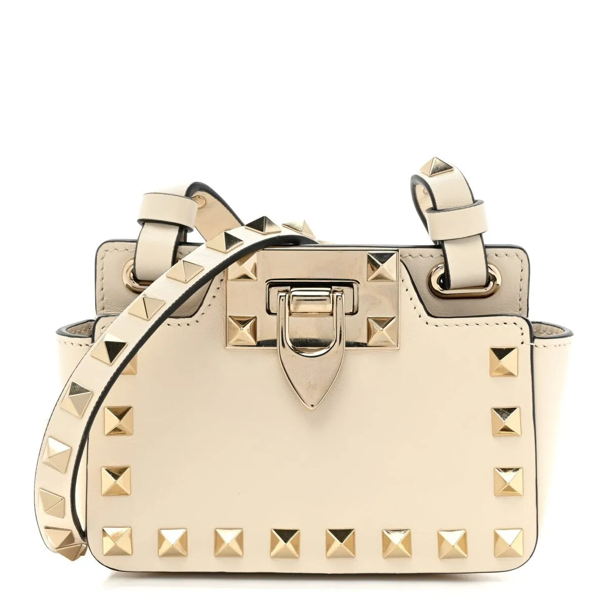 Valentino Garavani Vitello Rockstud Smartphone Crossbody Ivory (Pre-Owned) sold by Zulily