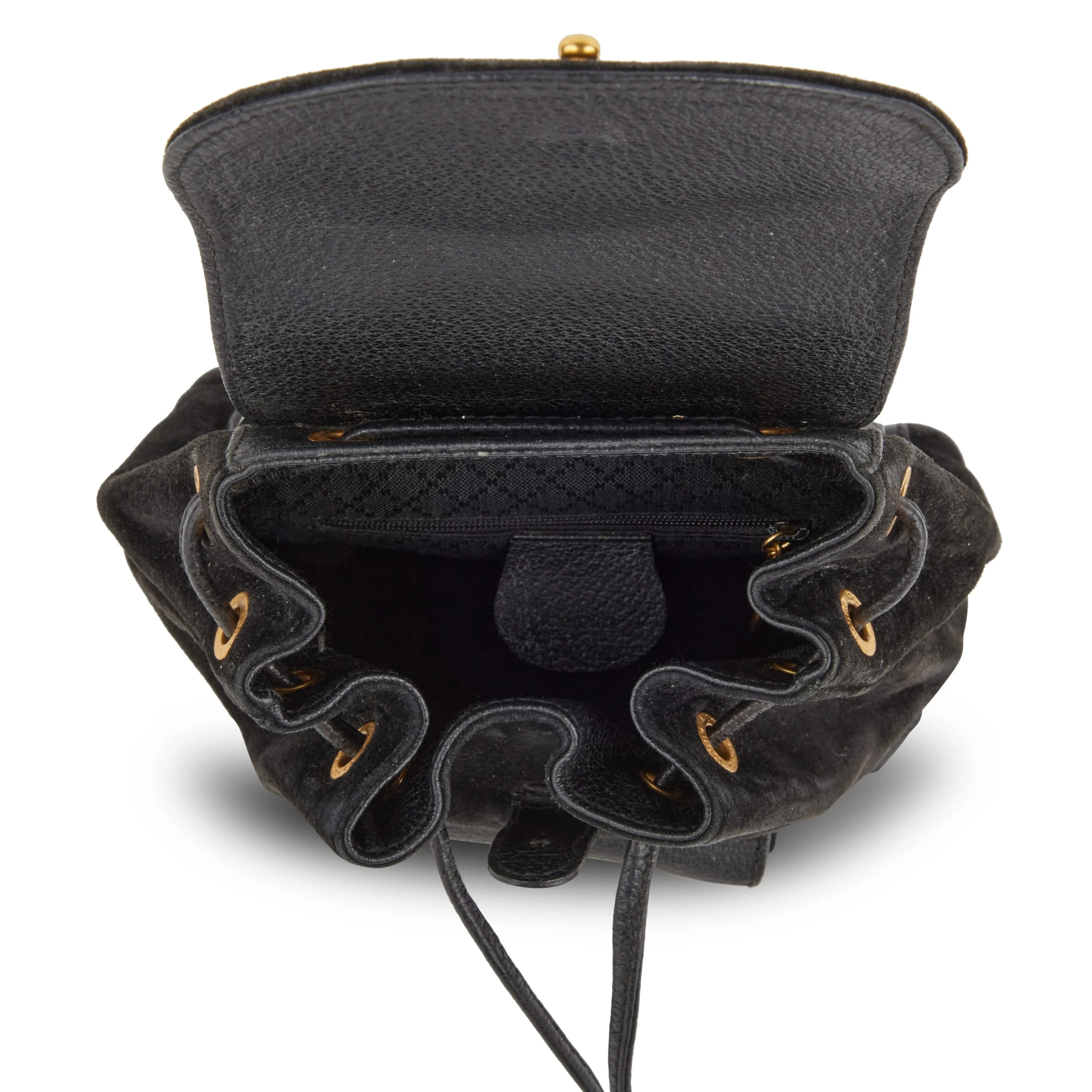 Gucci Suede Bamboo Backpack (Pre-Owned) - One Size sold by Zulily product image thumbnail 3