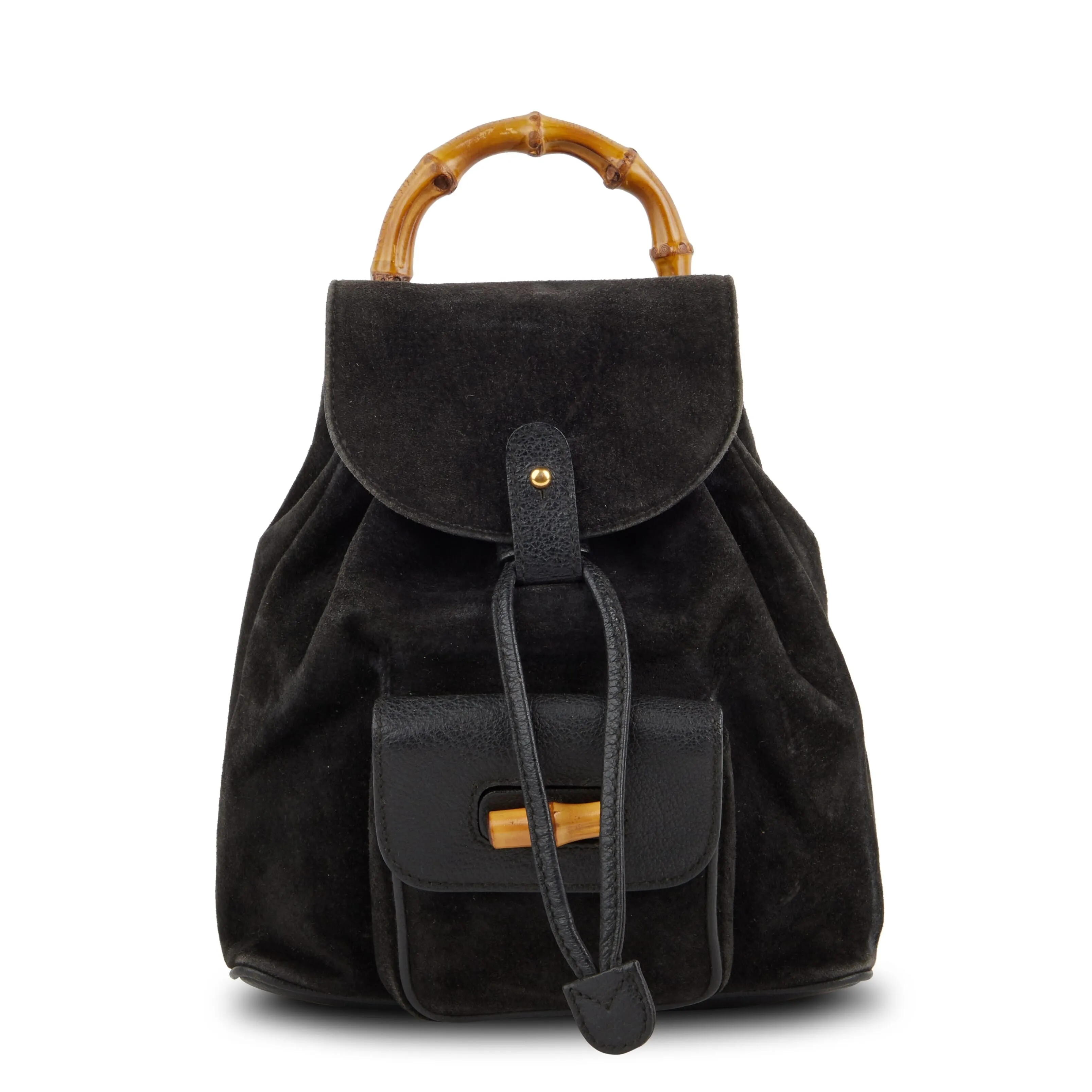 Gucci Suede Bamboo Backpack (Pre-Owned) - One Size sold by Zulily product image thumbnail 5