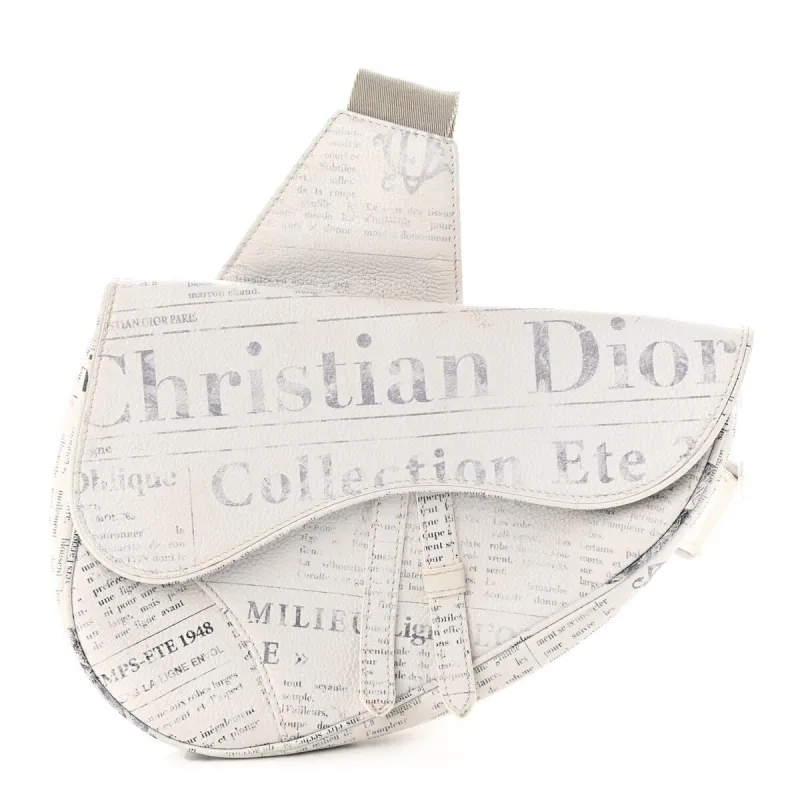 Dior Newspaper Print Saddle Bag (Pre-Owned) sold by Zulily