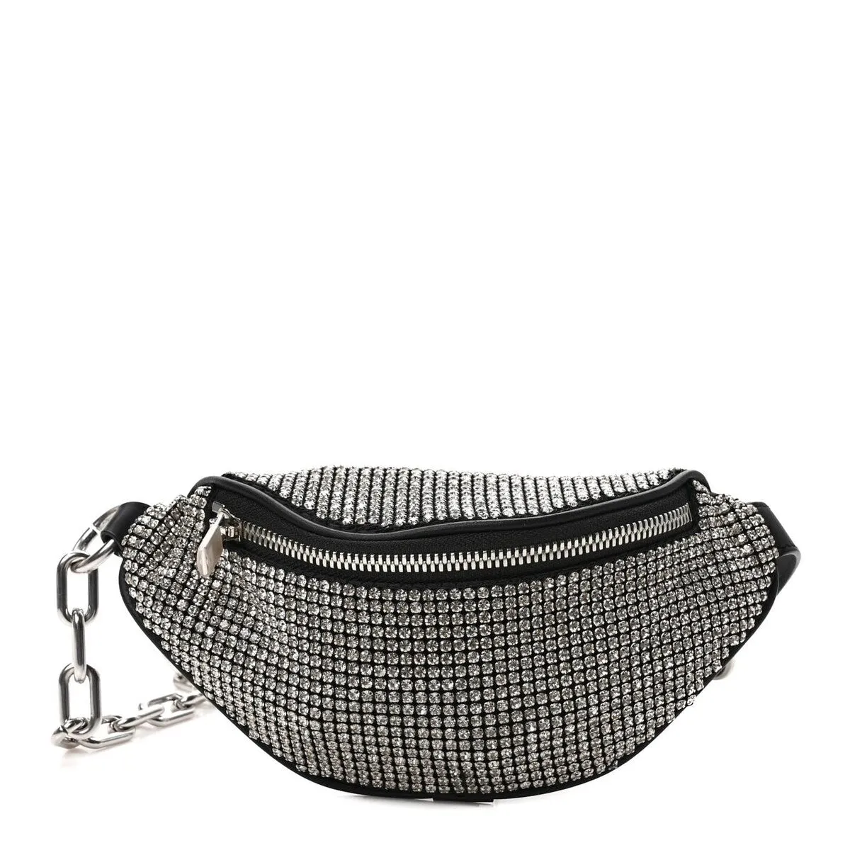 Alexander Wang Rhinestone Mesh Mini Attica Belt Bag Black (Pre-Owned) sold by Zulily