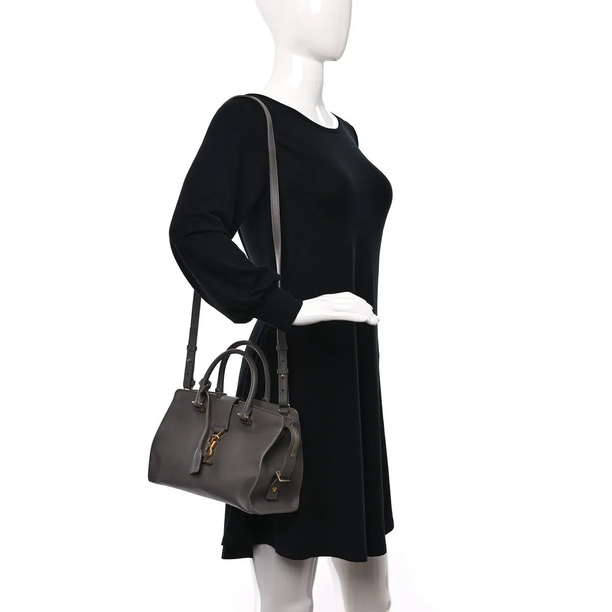 Saint Laurent Cabas Monogram Smooth Leather Crossbody (Pre-Owned) sold by Zulily product image thumbnail 2