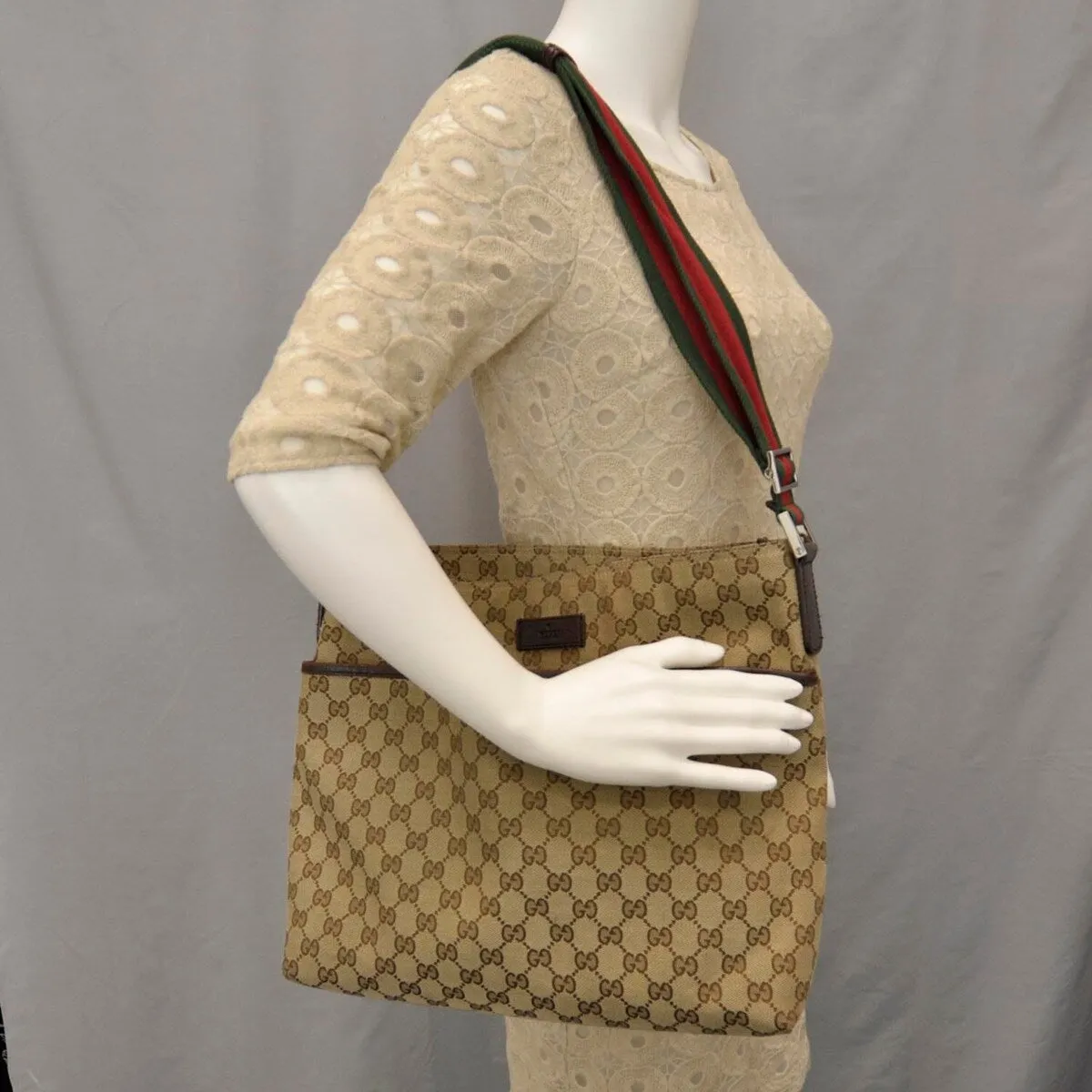 Gucci Web Crossbody Bag GG Canvas (Pre-Owned) sold by Zulily product image thumbnail 2