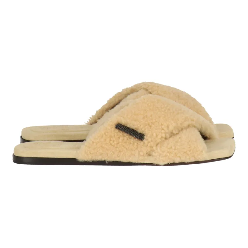 Brunello Cucinelli Womens Straw Sandal sold by Zulily
