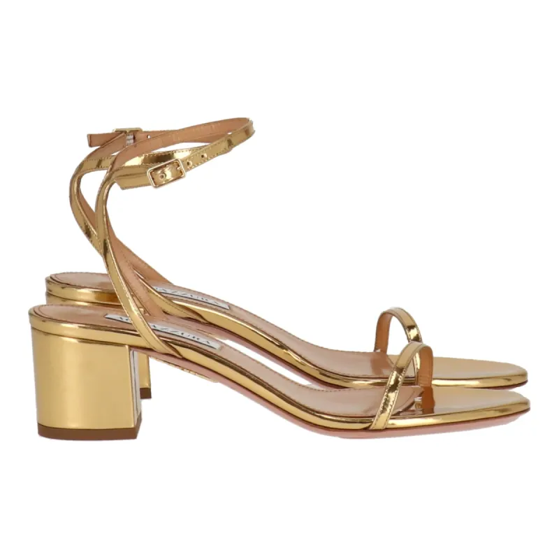 Aquazzura Womens Gold Sandal made by Aquazzura