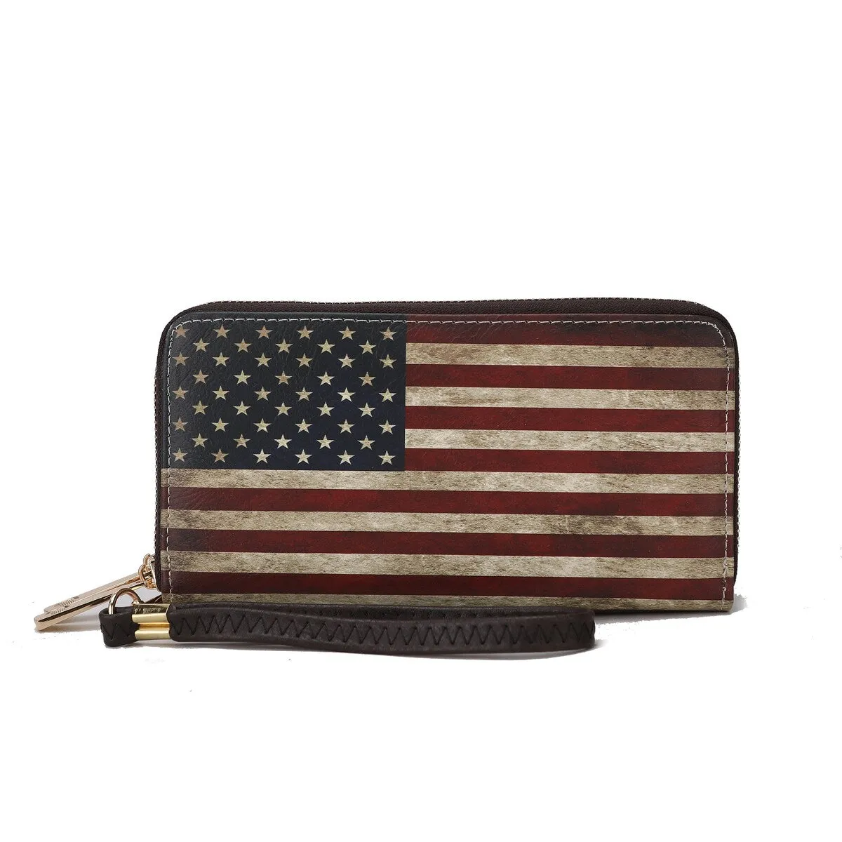 Mkfcollection Uriel Printed Flag Wallet Vegan Leather Designer Handbag sold by Zulily product image thumbnail 3
