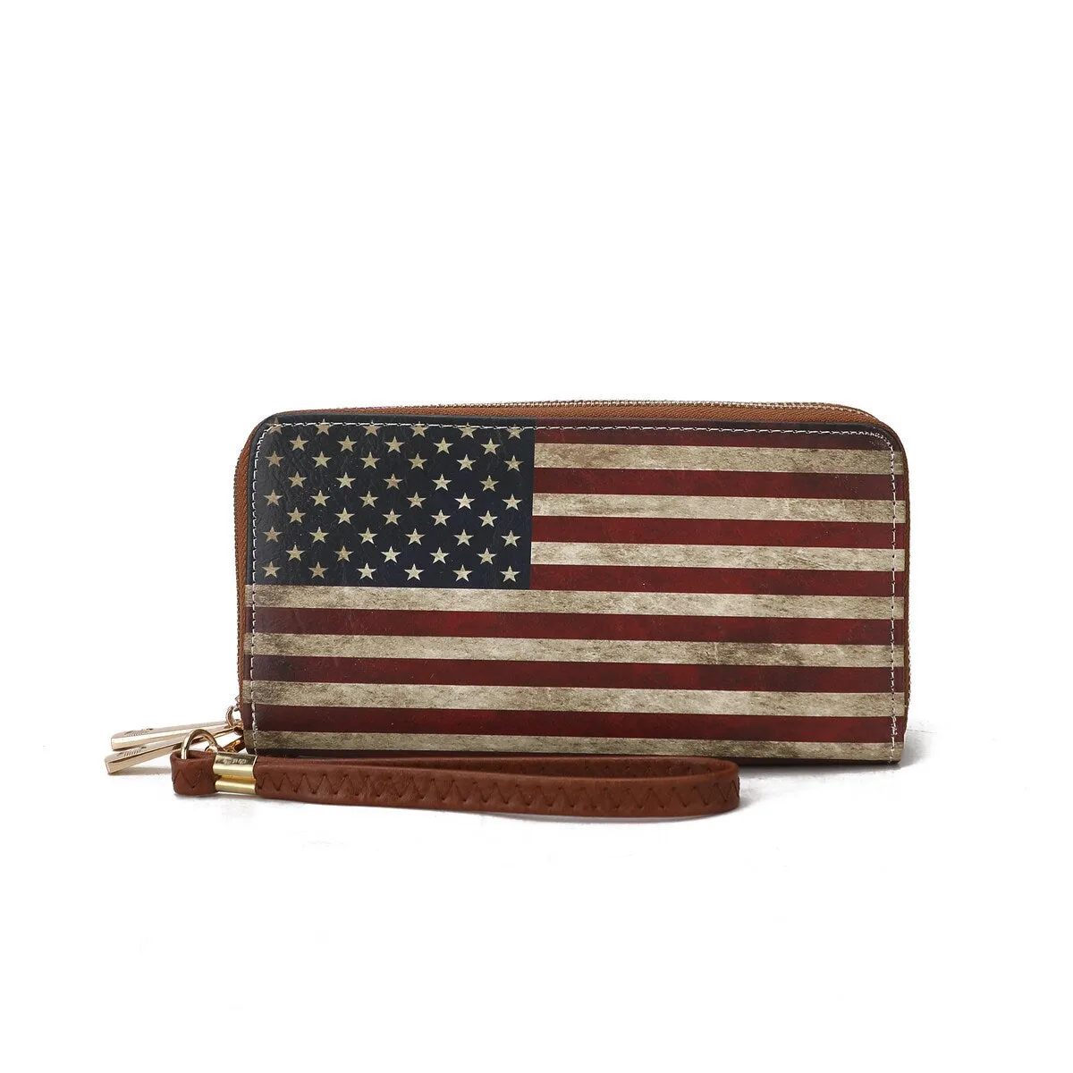 Mkfcollection Uriel Printed Flag Wallet Vegan Leather Designer Handbag sold by Zulily product image thumbnail 4