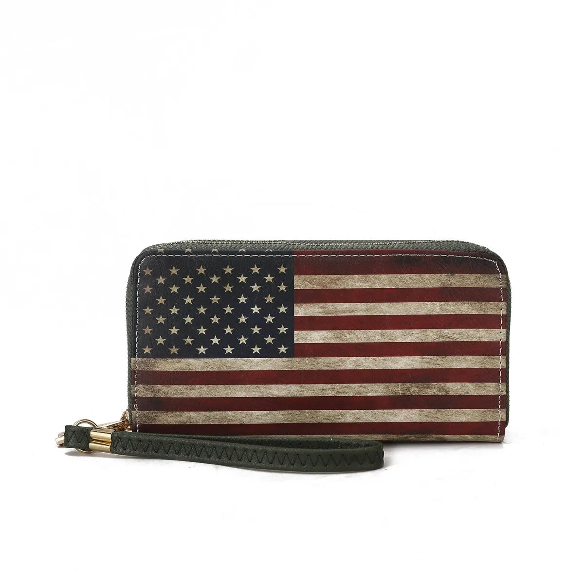Mkfcollection Uriel Printed Flag Wallet Vegan Leather Designer Handbag sold by Zulily product image thumbnail 5
