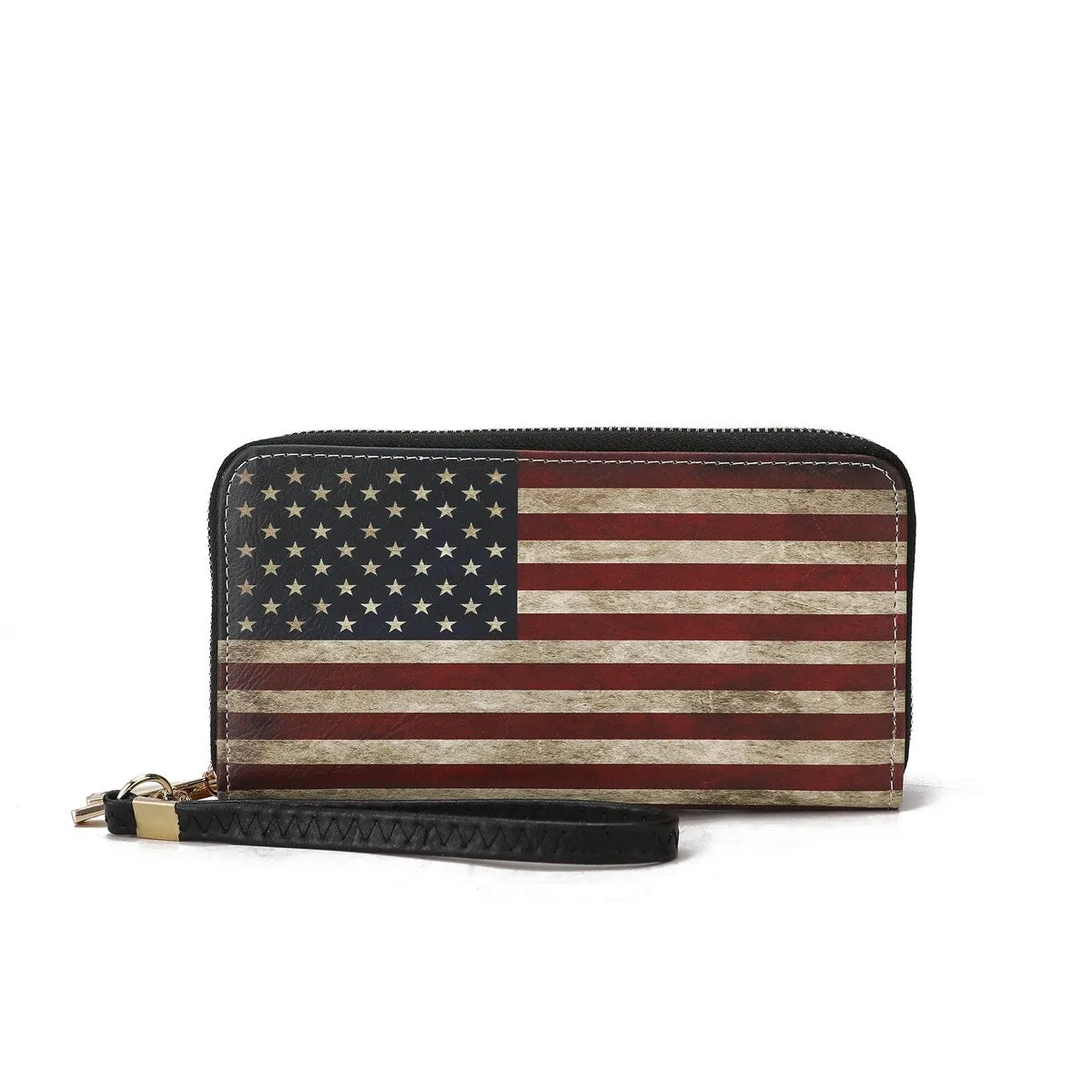 Mkfcollection Uriel Printed Flag Wallet Vegan Leather Designer Handbag sold by Zulily product image thumbnail 2