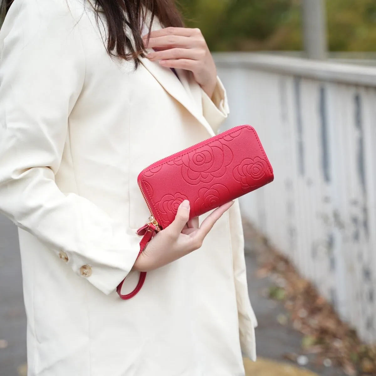 Ellie Flower-Embossed Women's Wristlet Wallet sold by Zulily product image thumbnail 2